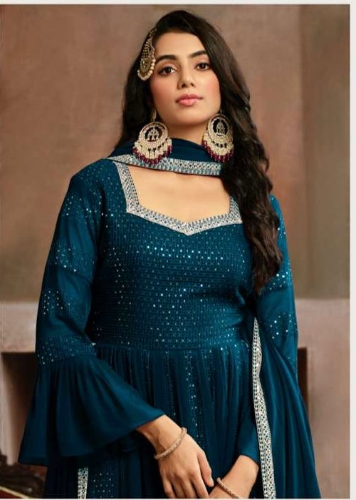 Georgette Sharara Kurta