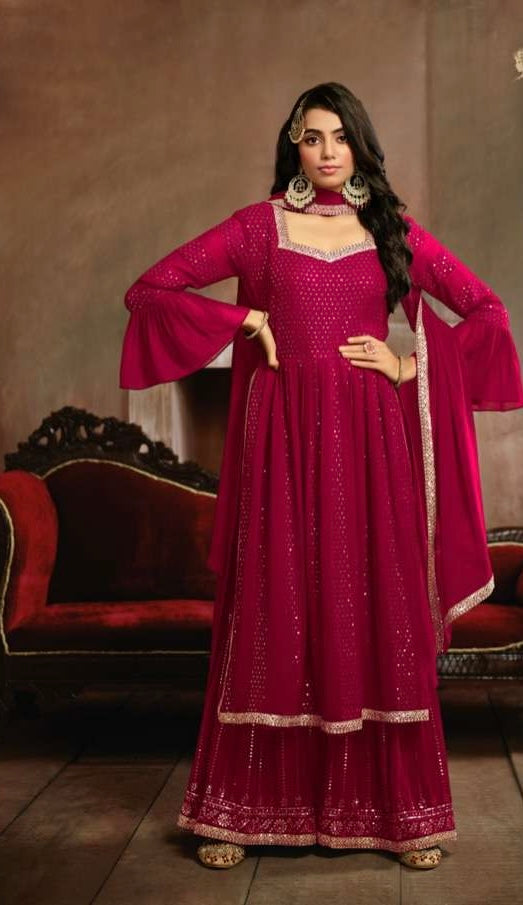 Georgette Sharara Kurta