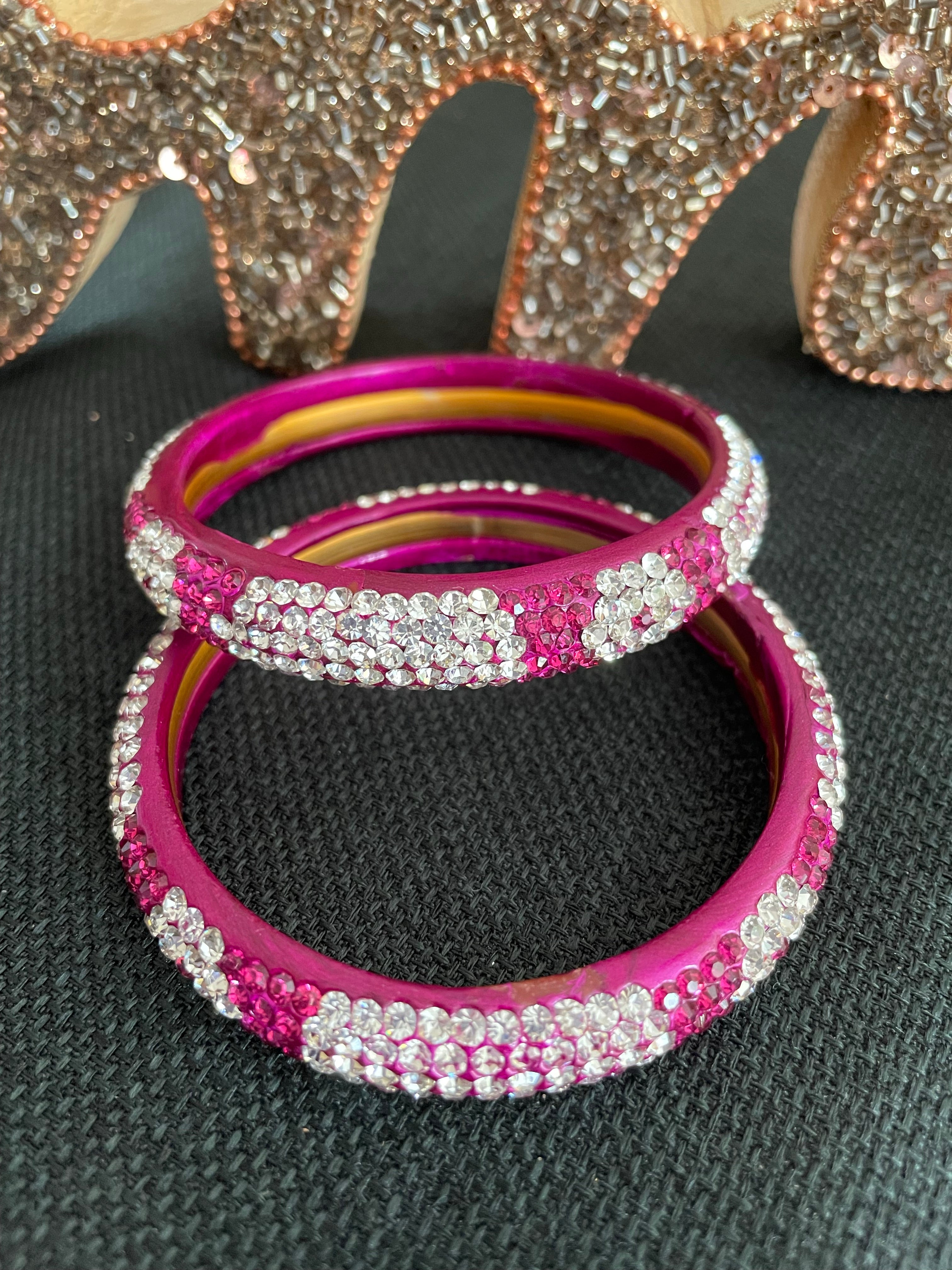 Pink Lakh Kada Set