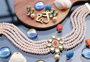 Kundan chokar set with Earrings