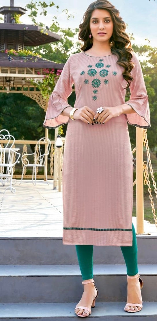 Long Kurti With Bell Sleeves