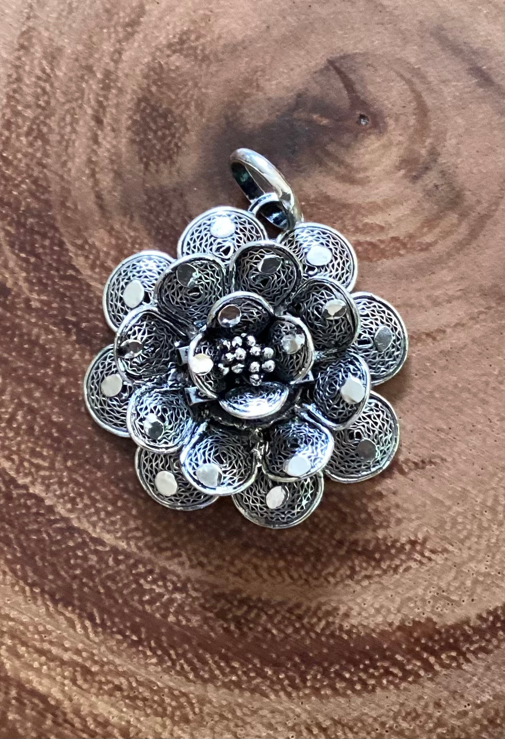 Oxidized Silver Pendant