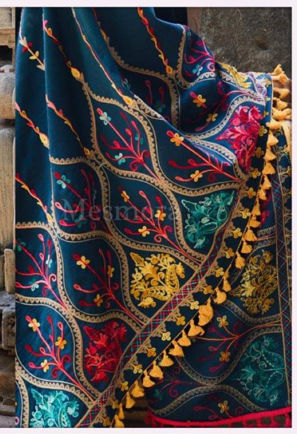 Turquoise Dupatta/ Shawl