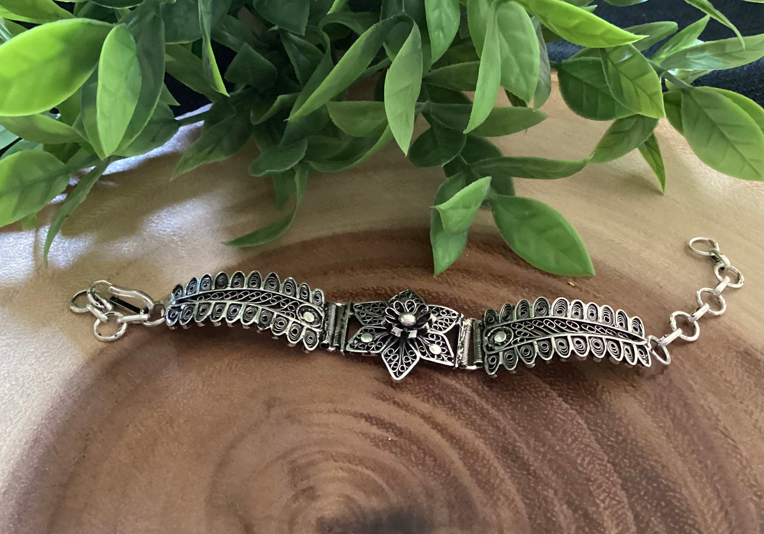 Filgree Oxidized Bracelet