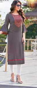 Long Kurti With Bell Sleeves