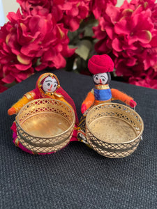 Rajasthani Doll/ Puppet LED Candle Holder Set of 2