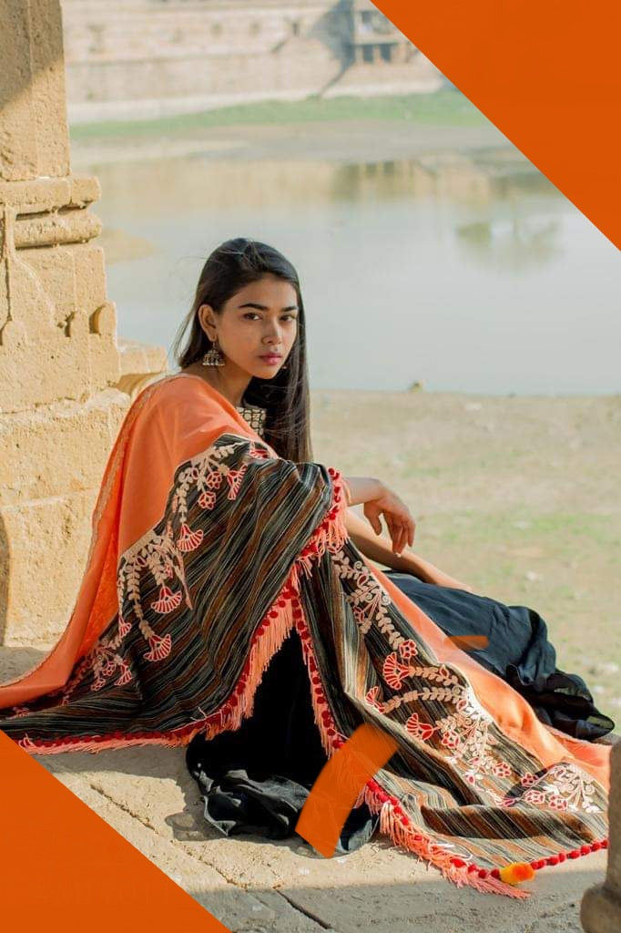 Marigold Dupatta/ Shawl