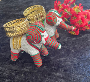 Elephant LED Candle Holder Set of 2