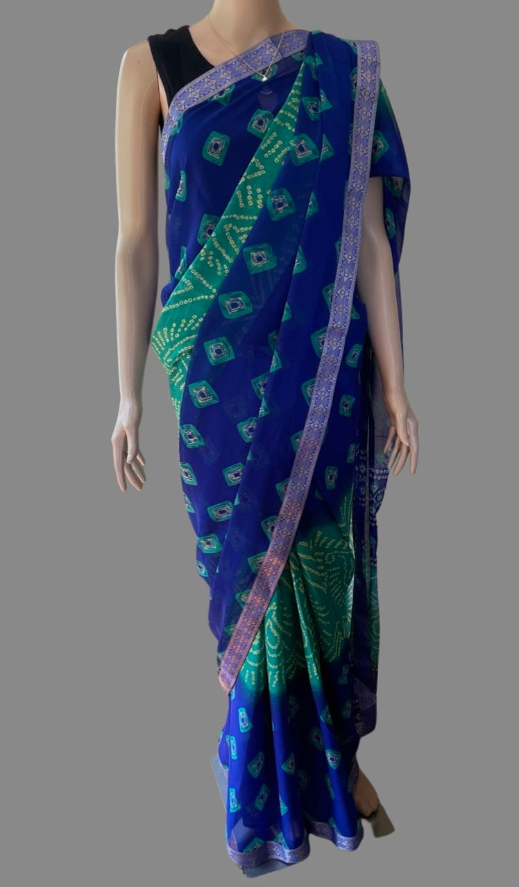 Printed Georgette Saree