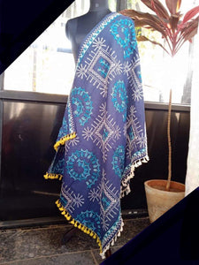 Tribal Art Embroidered Dupatta/ Shawl