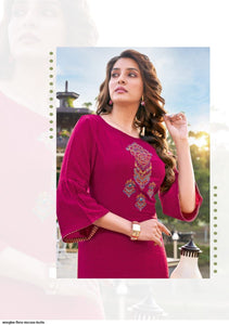 Long Kurti With Bell Sleeves