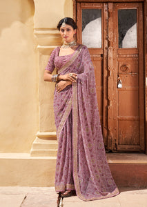 Georgette Mouve Saree