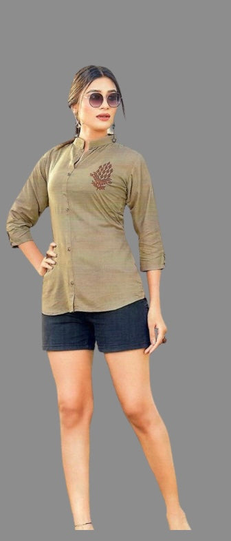 Short Tunic Top ( Beige) XL