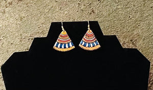 Hand Painted Leather Earrings