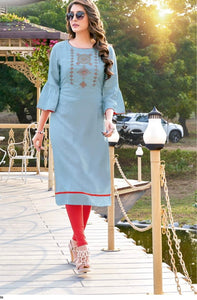 Long Kurti With Bell Sleeves