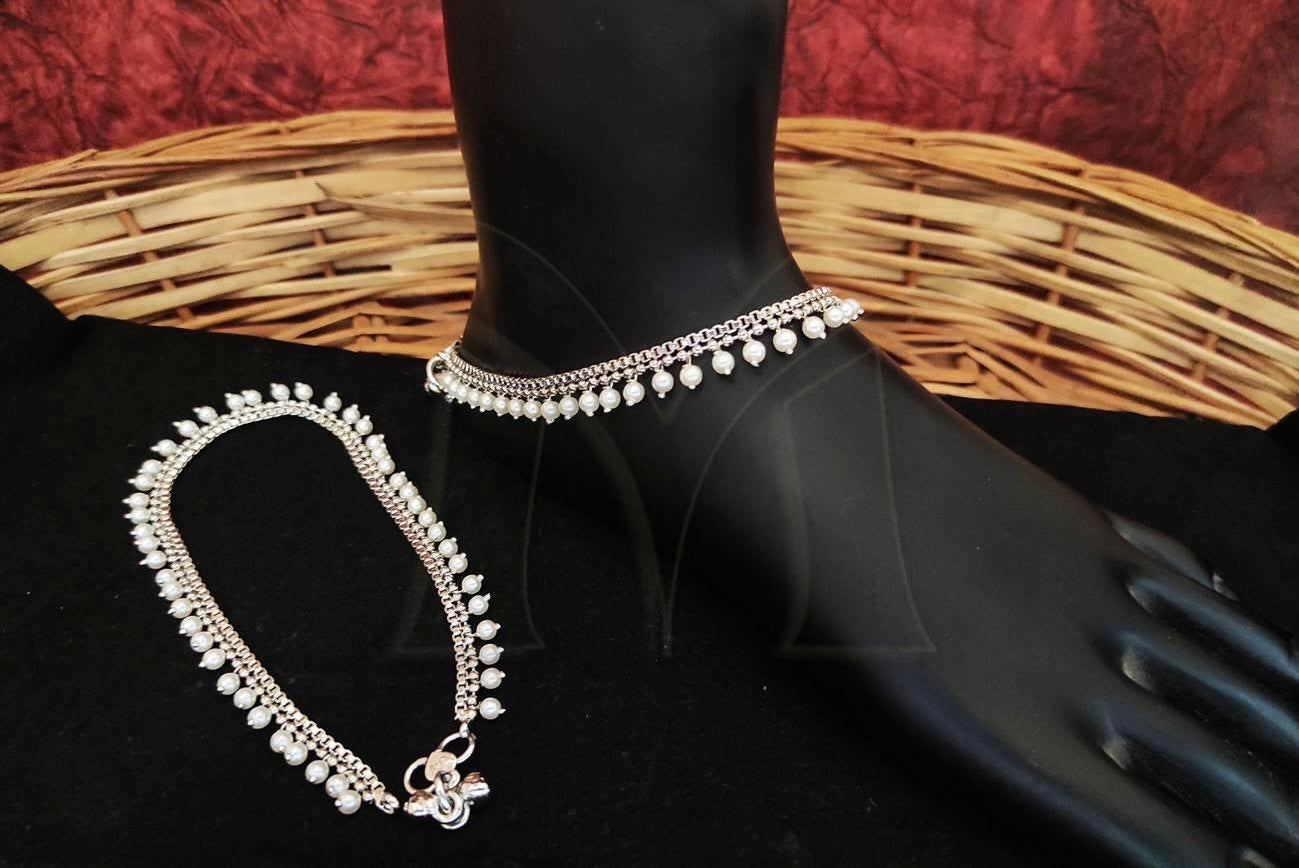 Silver Tone Anklet