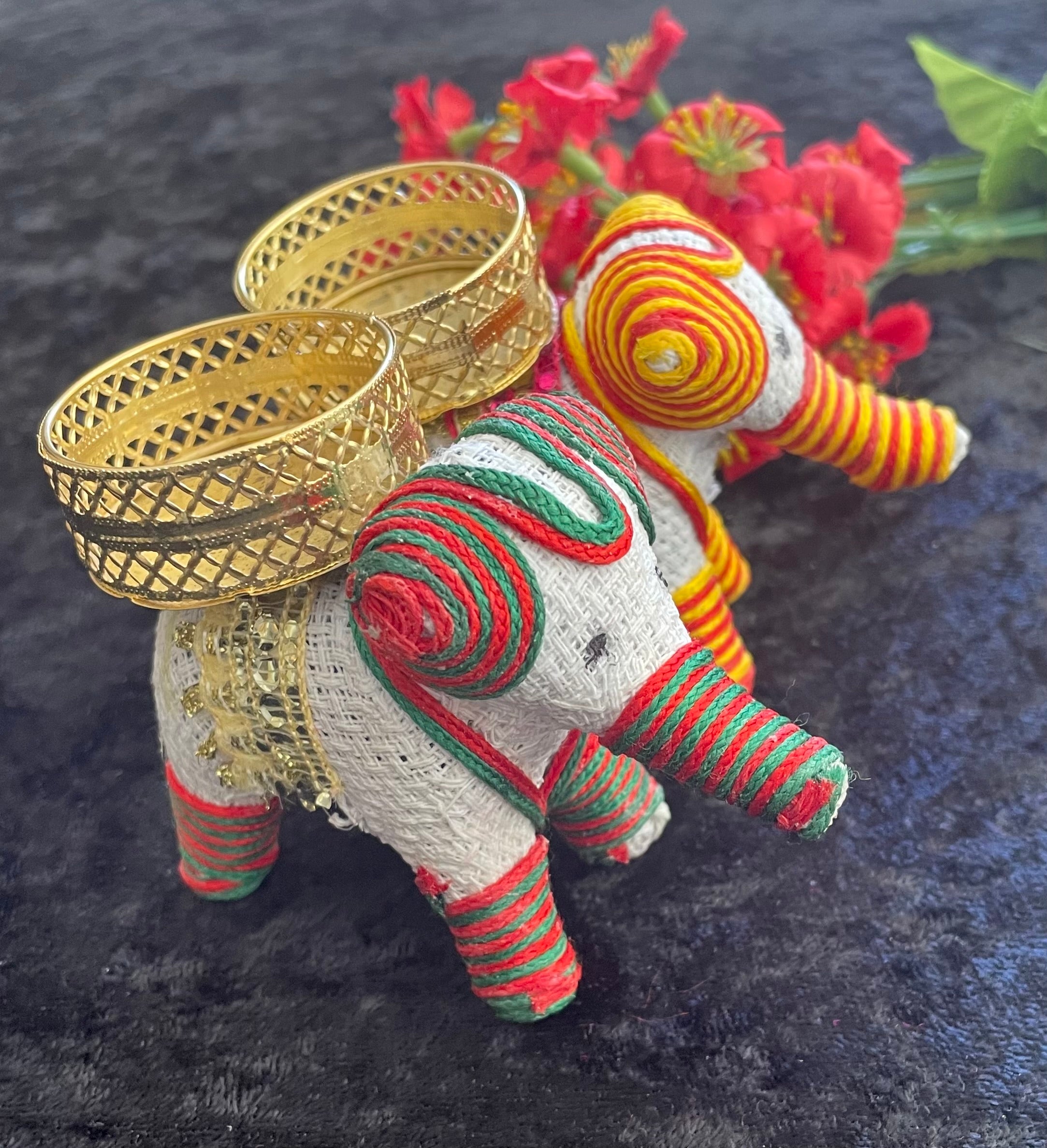 Elephant LED Candle Holder Set of 2