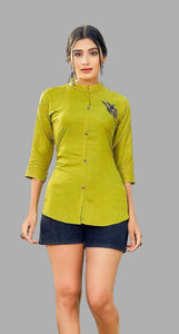 Short Tunic Top ( Lime Green)