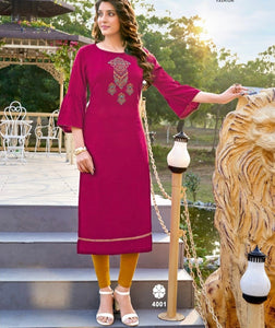 Long Kurti With Bell Sleeves