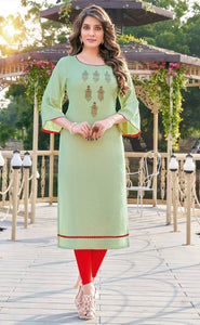 Long Kurti With Bell Sleeves