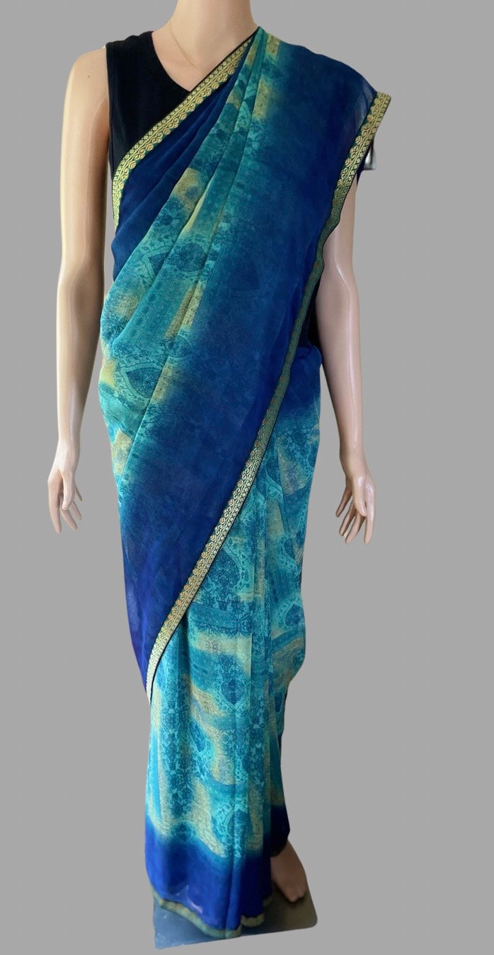 Georgette Saree With Border