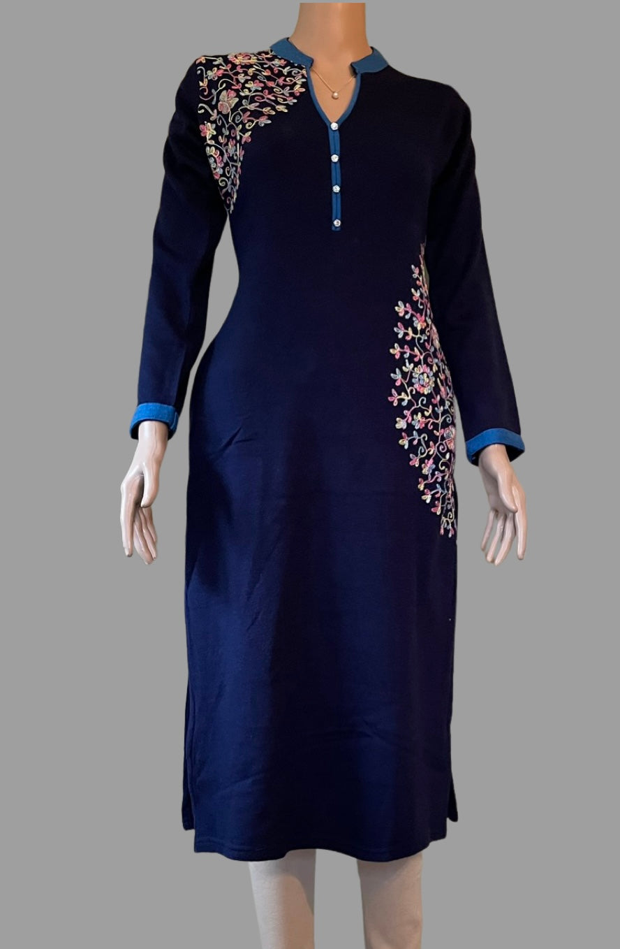 Winter Wear Kurti ( Navy Blue)