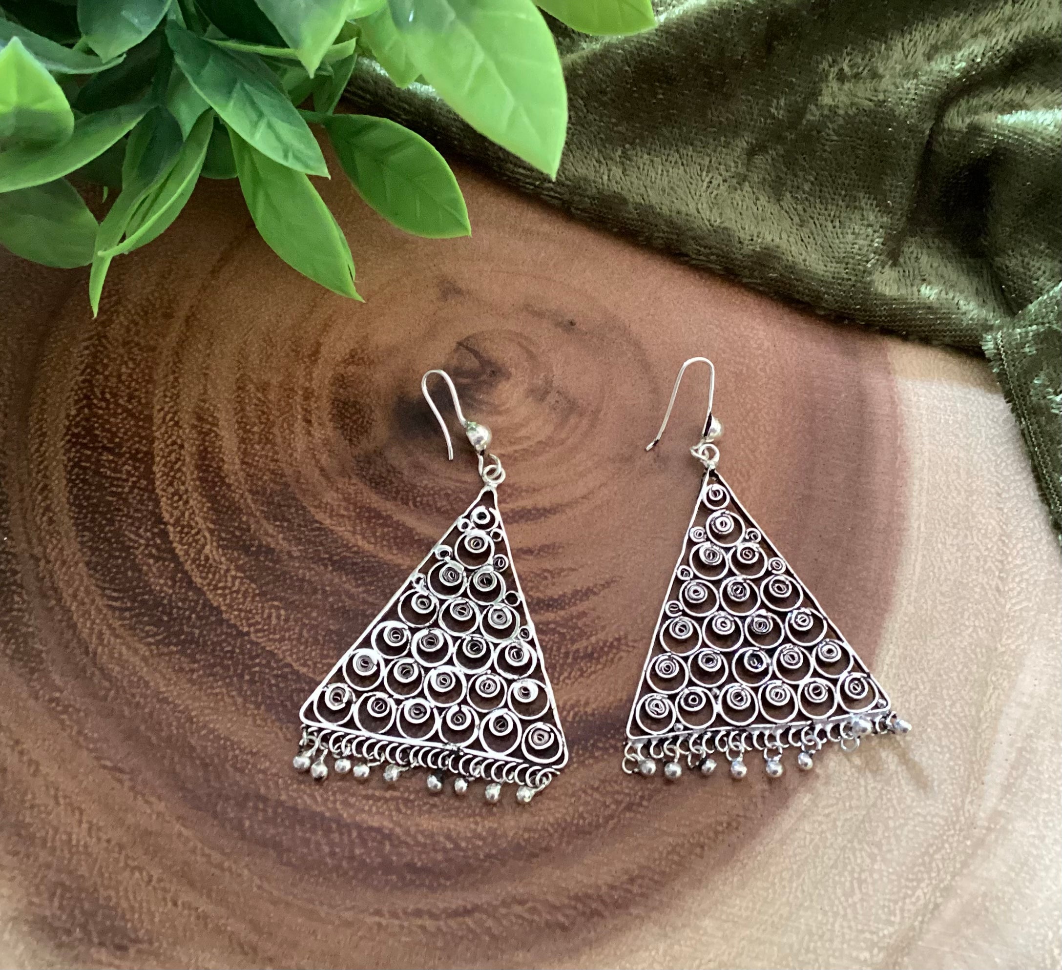 Oxidized Filigree Earrings