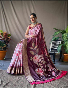 Designer Digital Print Saree