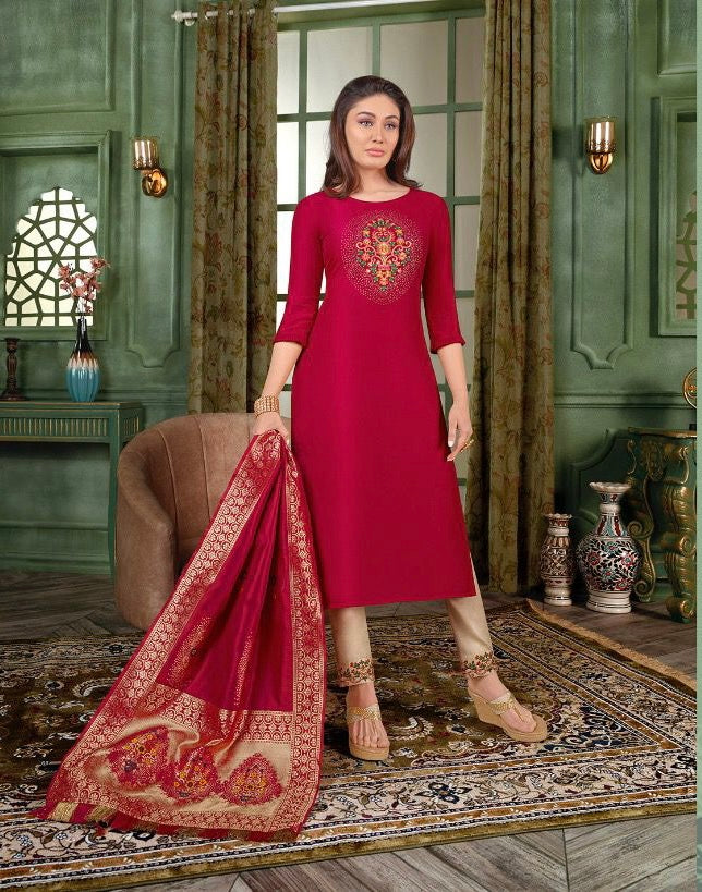 Gorgeous Kurti, Pant with Dupatta