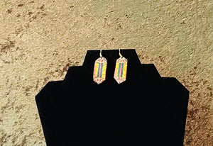 Hand Painted Leather Earrings